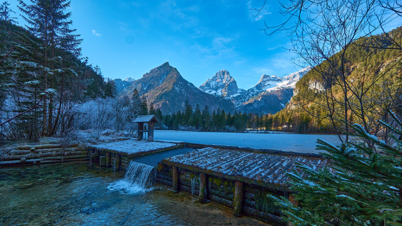 Schiederweiher zur Winterzeit